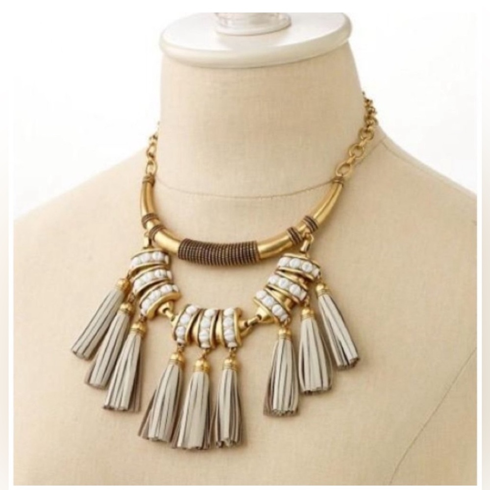 Stella & Dot Tribal Tassel statement Necklace for NYE, party, costume BRAND NEW